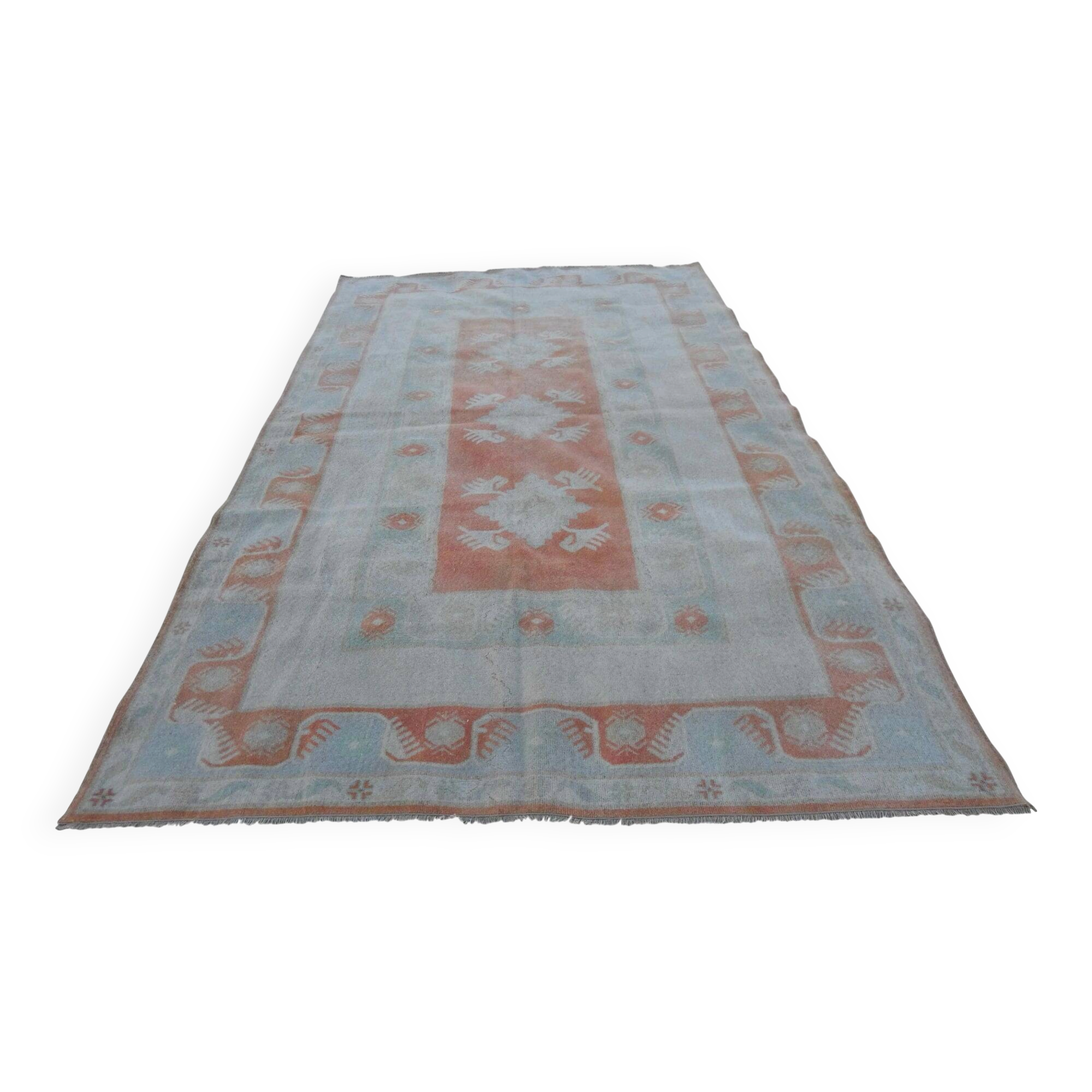 Vintage Turkish Oushak rug 195x312 cm