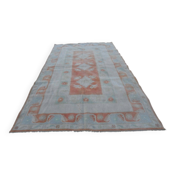 Vintage Turkish Oushak rug 195x312 cm