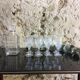 Lot de 8 verres à pied vintage