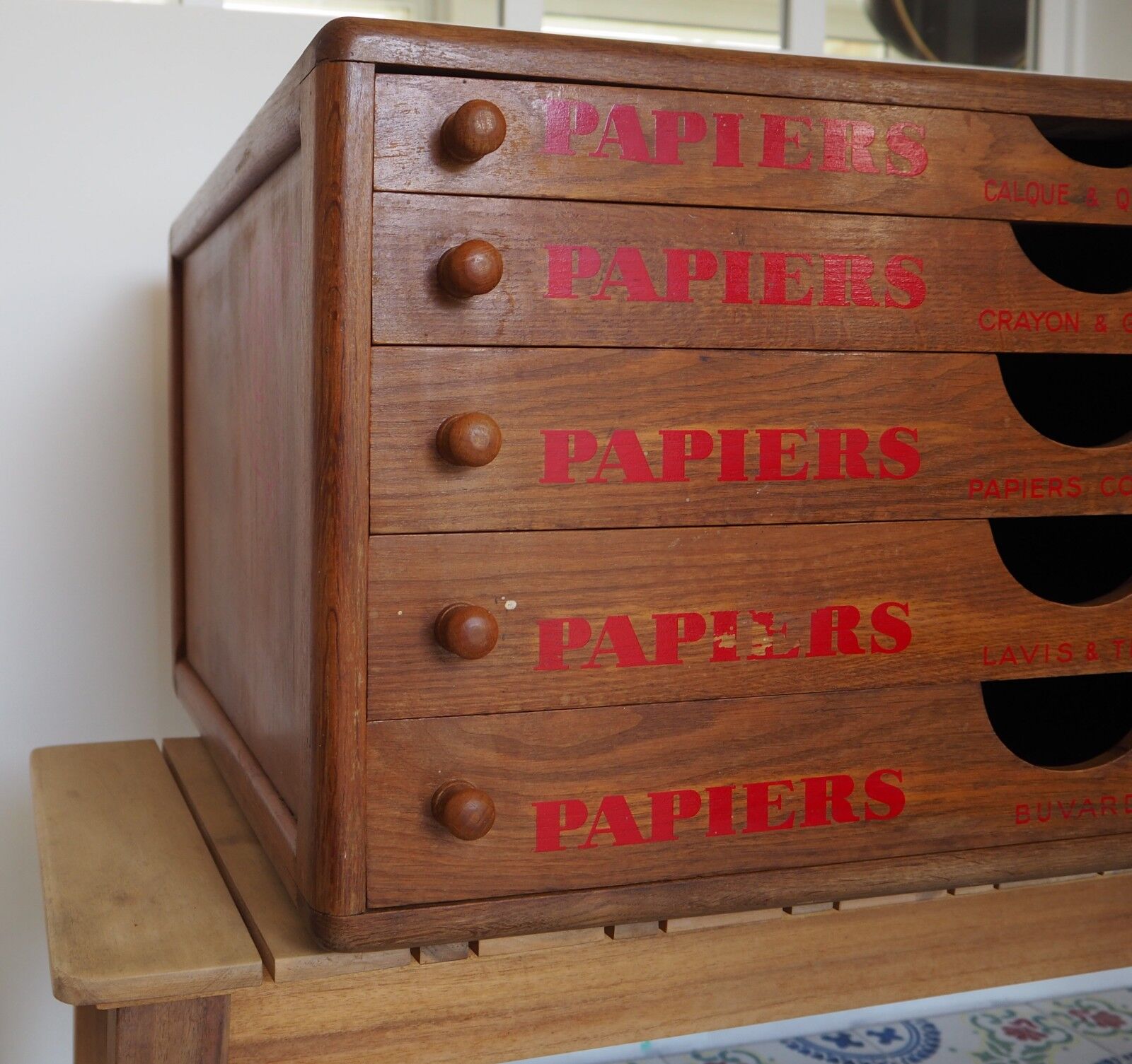 Canson vintage paper storage cabinet