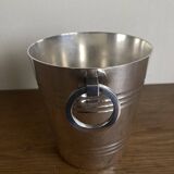 Modernist silver metal planter, 1950s