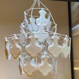 Virebent lithophane chandelier with tassels