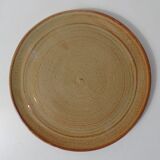 5 vintage signed stoneware flat plates