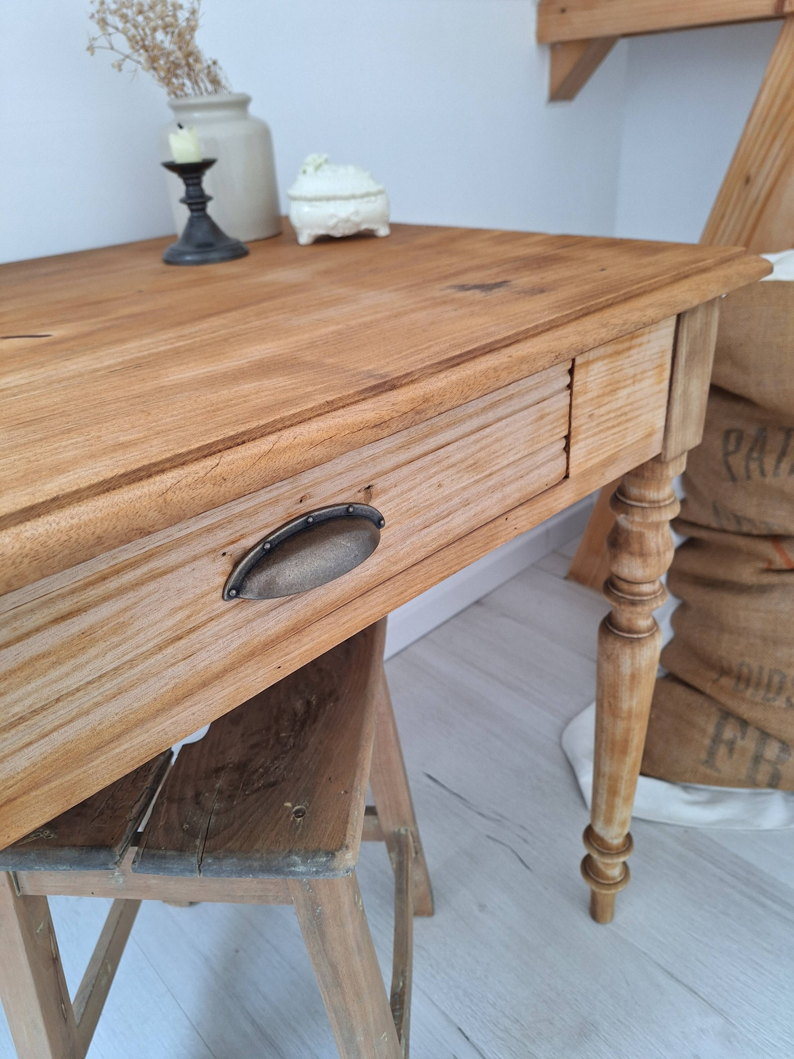 Bureau / Table d'appoint de ferme style campagne en bois massif