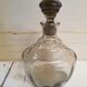 Old deco carafe art service & 12 smoked glass glasses vintage table art