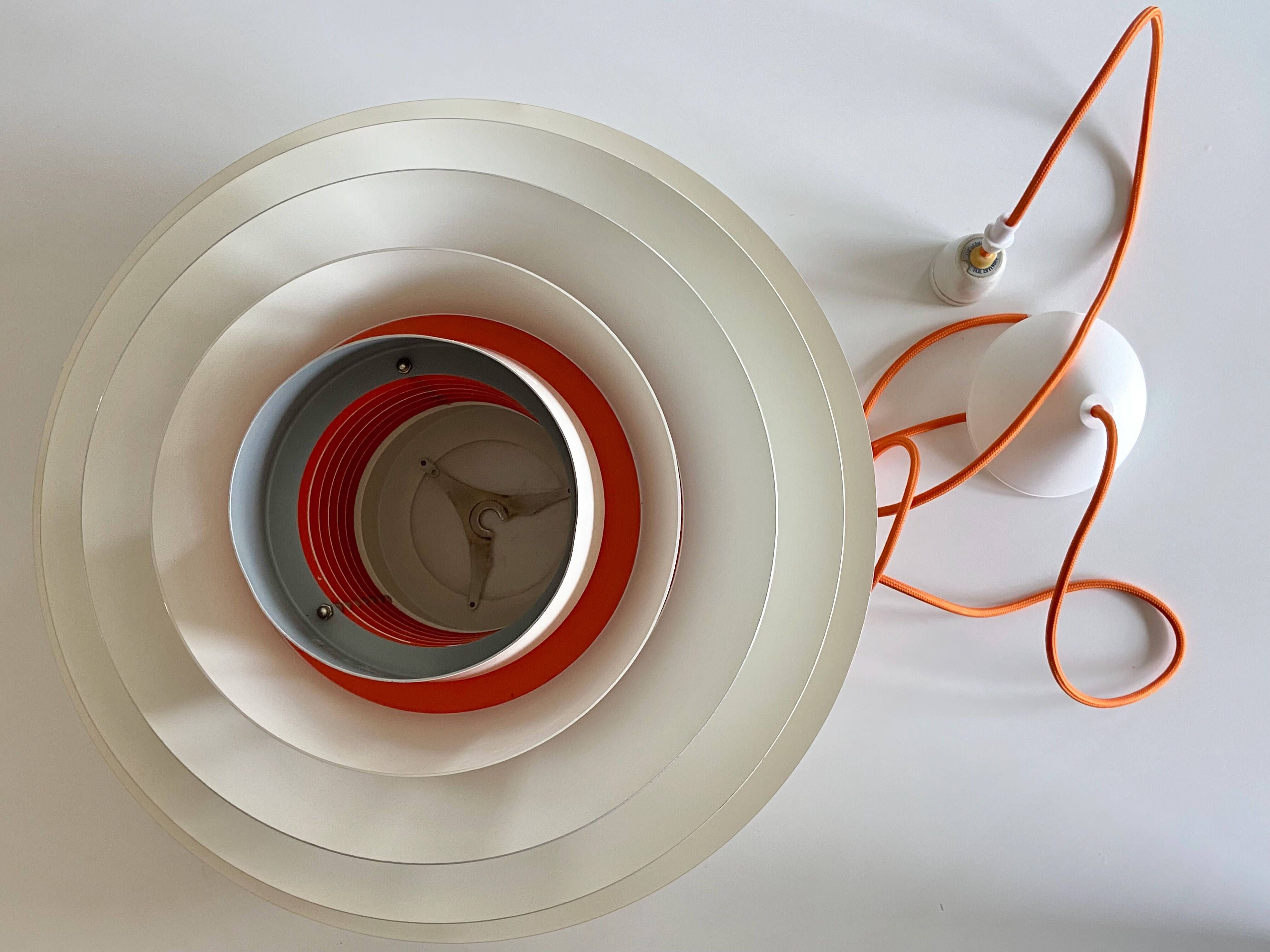 Sven middelboe verona pendant in white and orange by nordisk solar, denmark