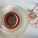 Sven middelboe verona pendant in white and orange by nordisk solar, denmark