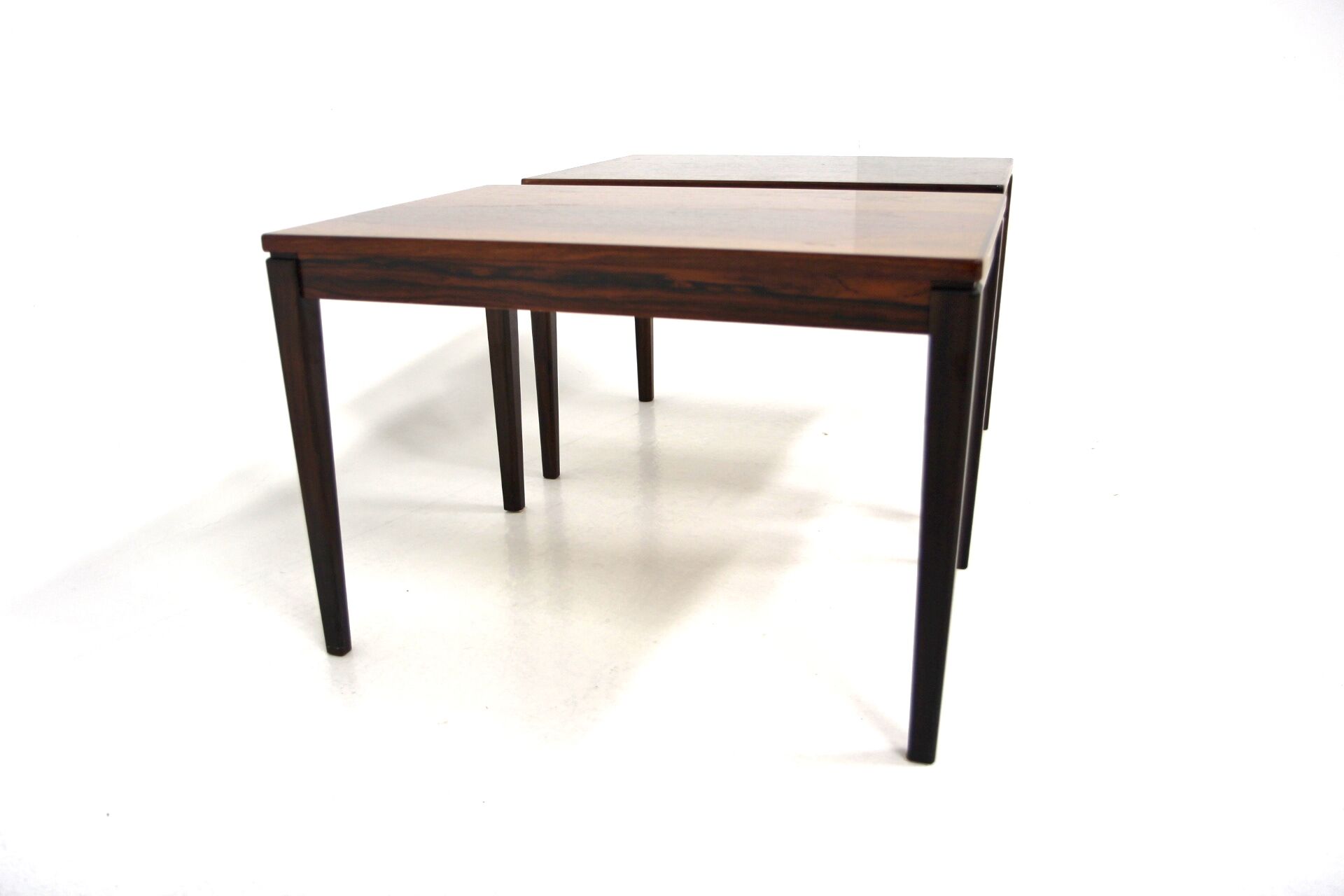 Set of 2 Scandinavian rosewood side tables, Sweden, 1960