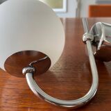 Chrome metal wall light and opaline ball
