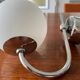 Chrome metal wall light and opaline ball