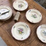 10 flower plates Sarreguemines Lyon