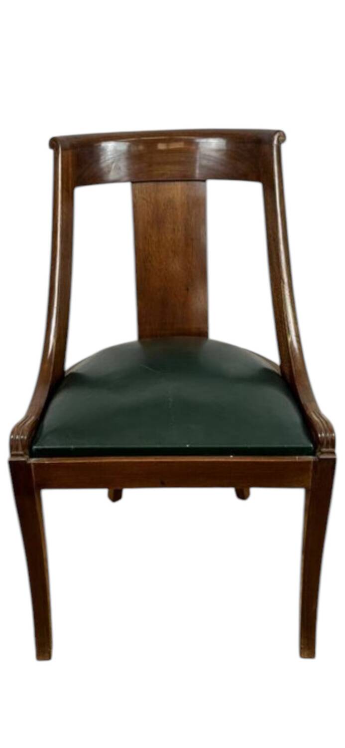 mahogany veneer gondola chair