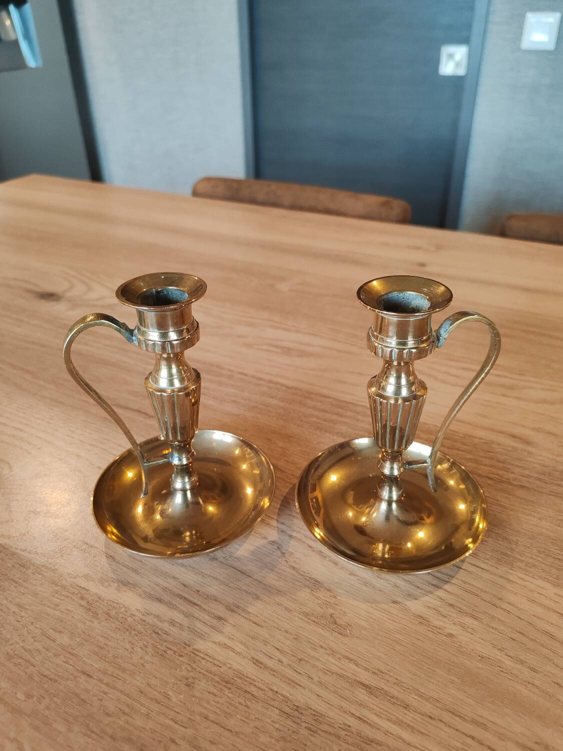 Brass candlesticks