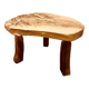 Table basse bois naturel brutaliste