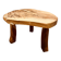 Table basse bois naturel brutaliste