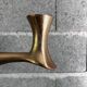Brutalist gilt bronze candelabra