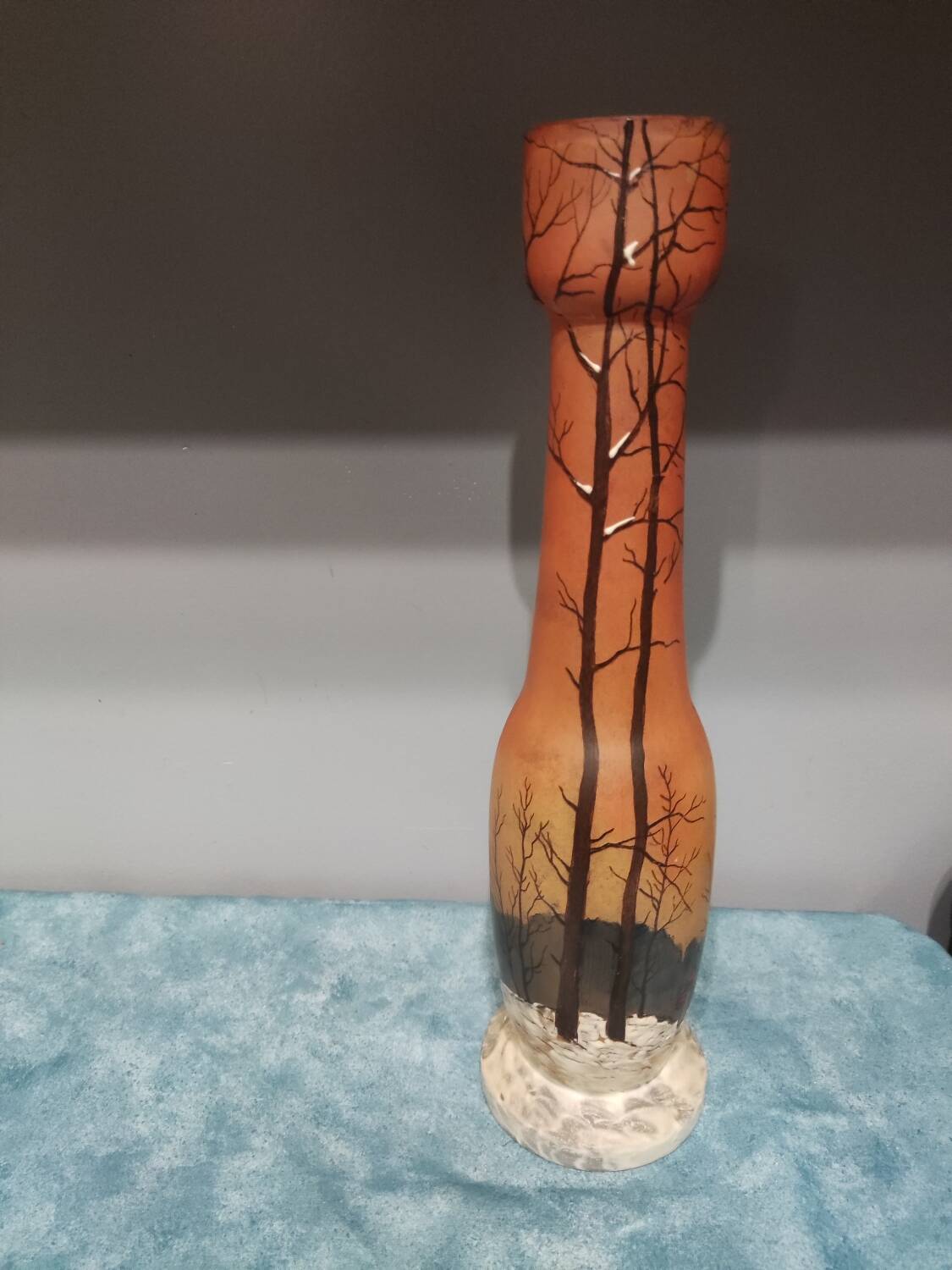 Vase Legras à décor émaillé