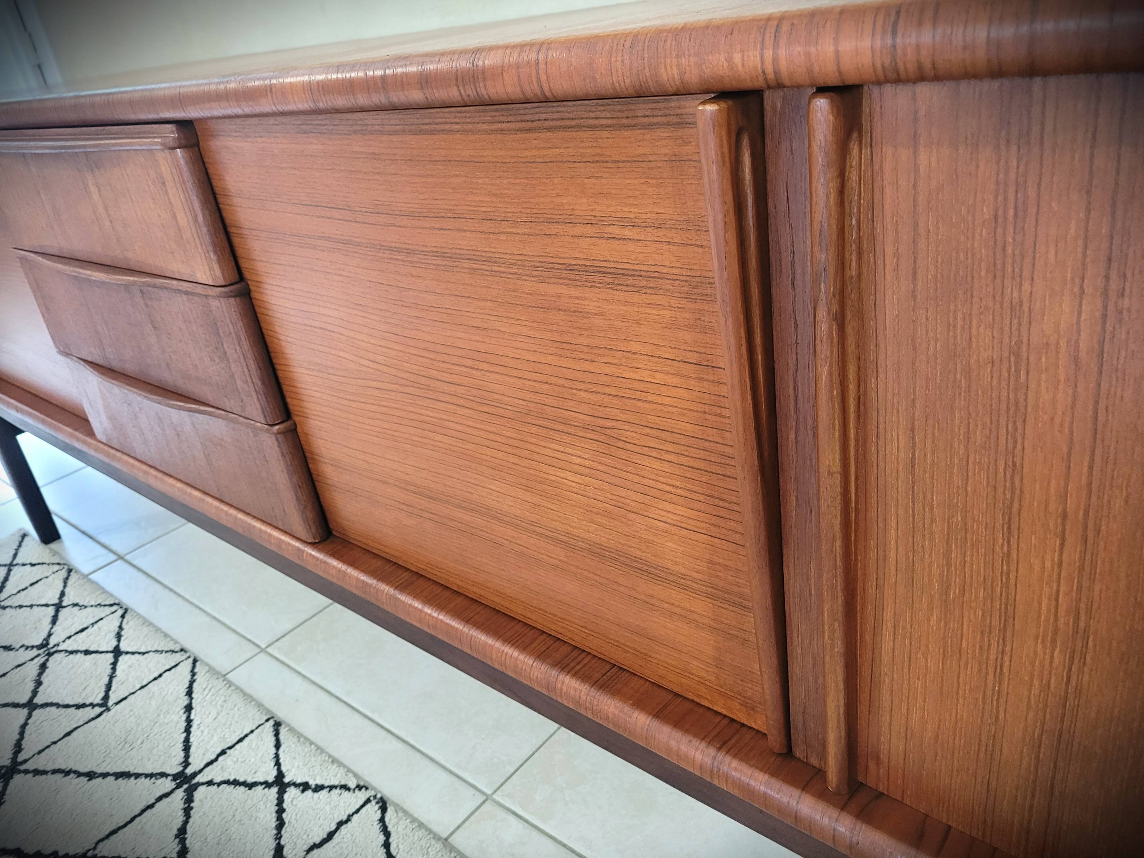 Scandinavian design sideboard in vintage teak