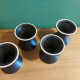 4 vintage 60's ceramic candlesticks