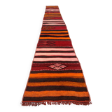 Old Turkish narrow Kilim Runner 362x45 cm shabby chic, vintage kelim