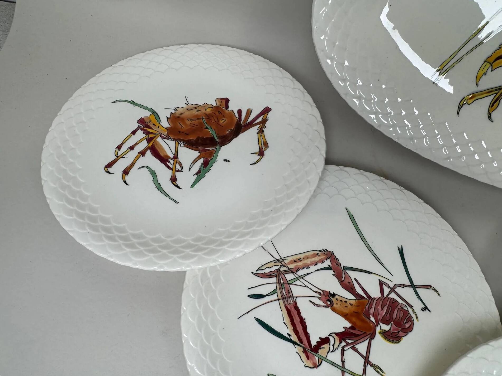 Gien Service de table modèle "Grands Crustacés"