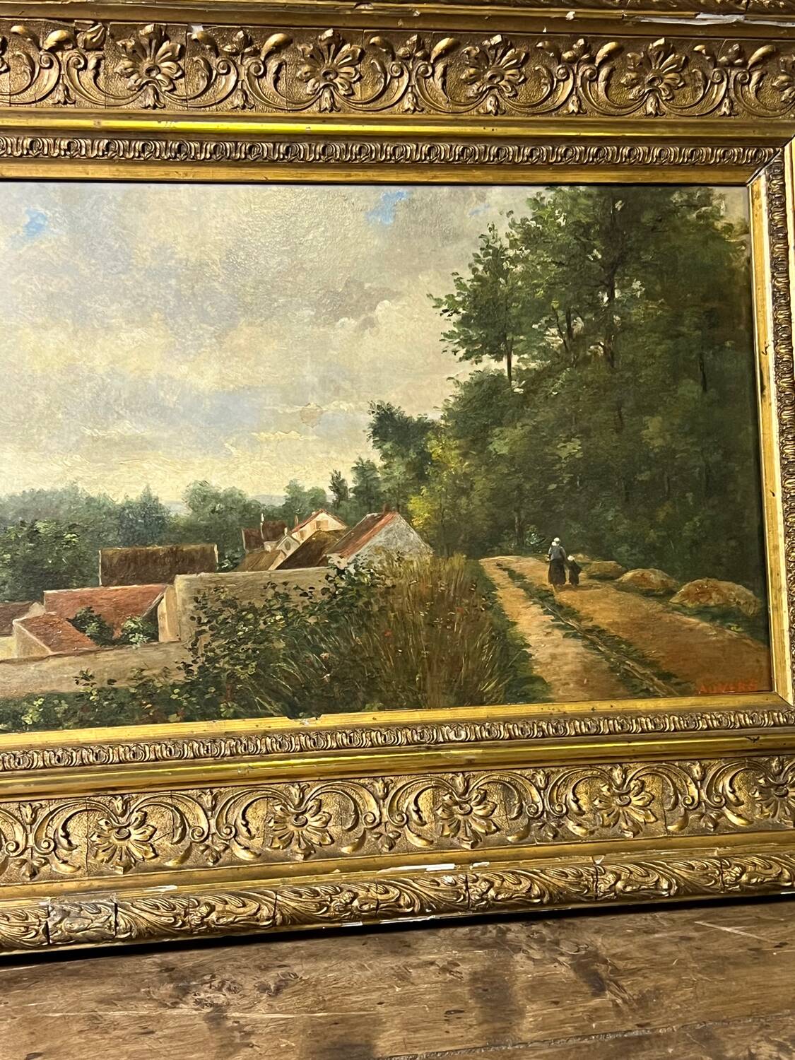 Huile sur bois XIX ème