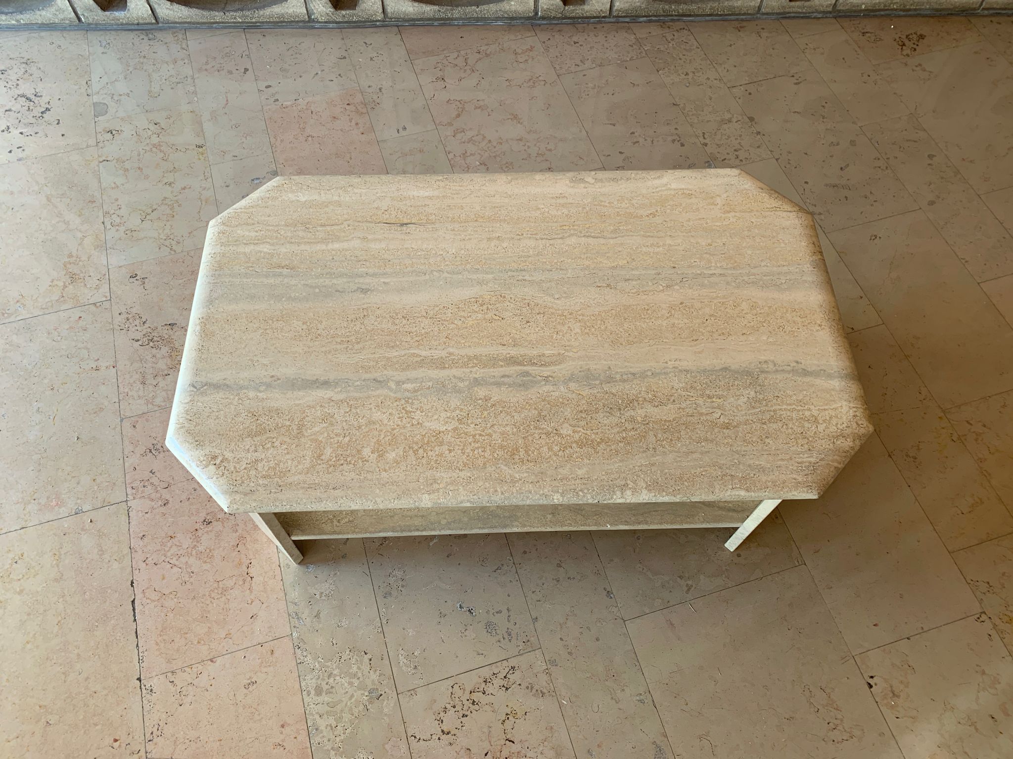 Travertine table. Original creation. 1968