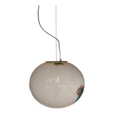 Contemporary Clear With Murrise Multicolors Pendant Italian