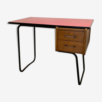 Bureau vintage formica rouge