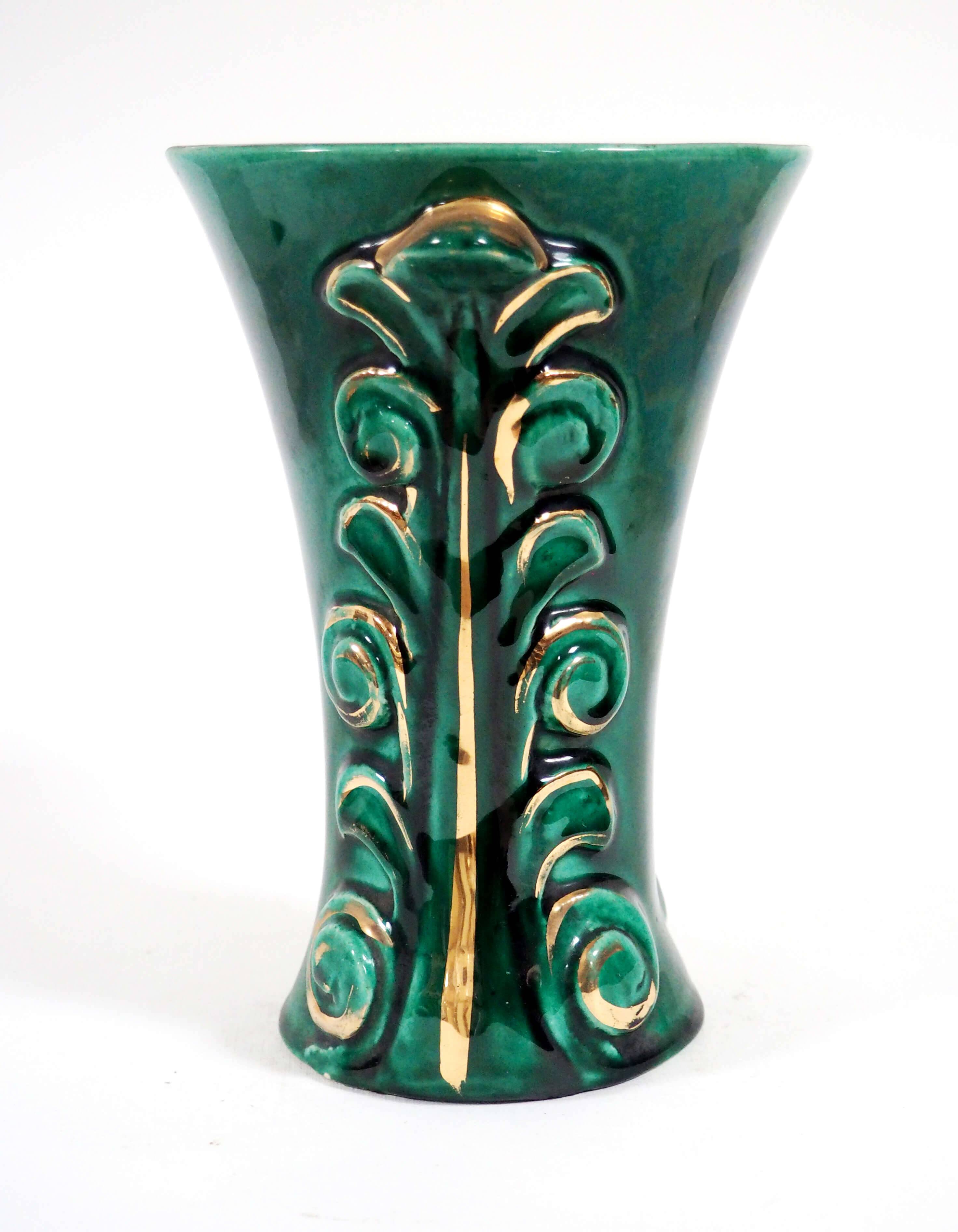 1940s Evrt and Gold Vase