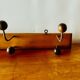 Vintage wooden wall coat rack - 8 balls