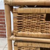 Vintage rattan chiffonier
