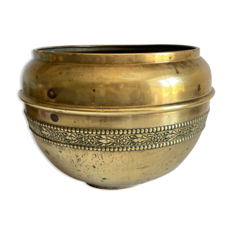 Cache-pot by villedieu in brass 70/80