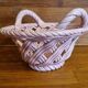 Vintage woven ceramic pocket basket