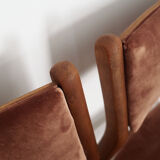 Set of six beech chairs, Danish design, 70s, made in Denmark