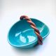 Vintage studio art pottery candy bowl by Alexandre De Wemmel, Belgium, 1950s.