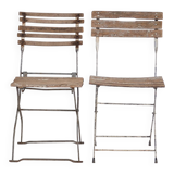 Chaises de jardin pliantes anciennes (c.1920). Ensemble de 2 pièces n°2
