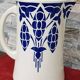 Ceramic jug Moulin des Loups with blue pattern