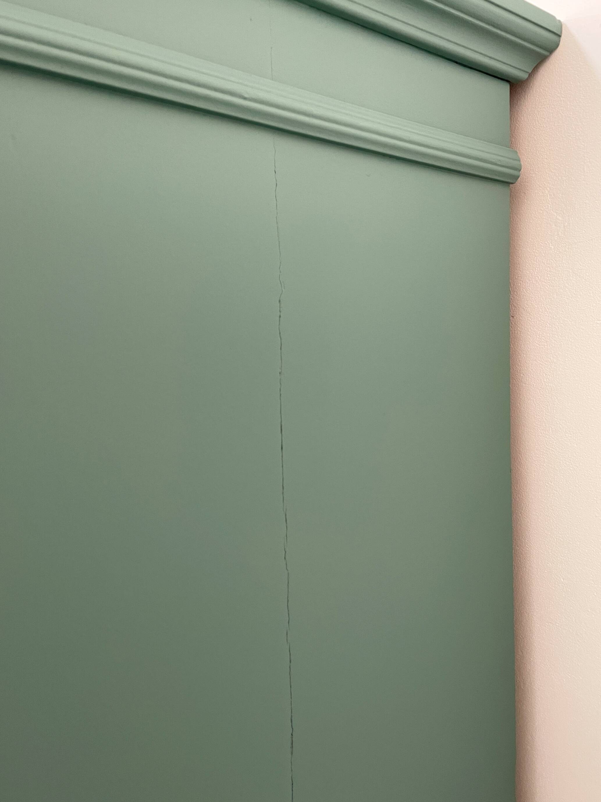 Antique solid pine wardrobe, reimagined in Celadon Green.