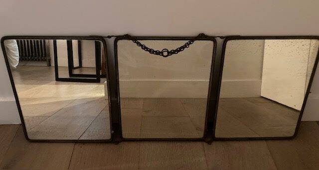 Miroir triptyque de barbier