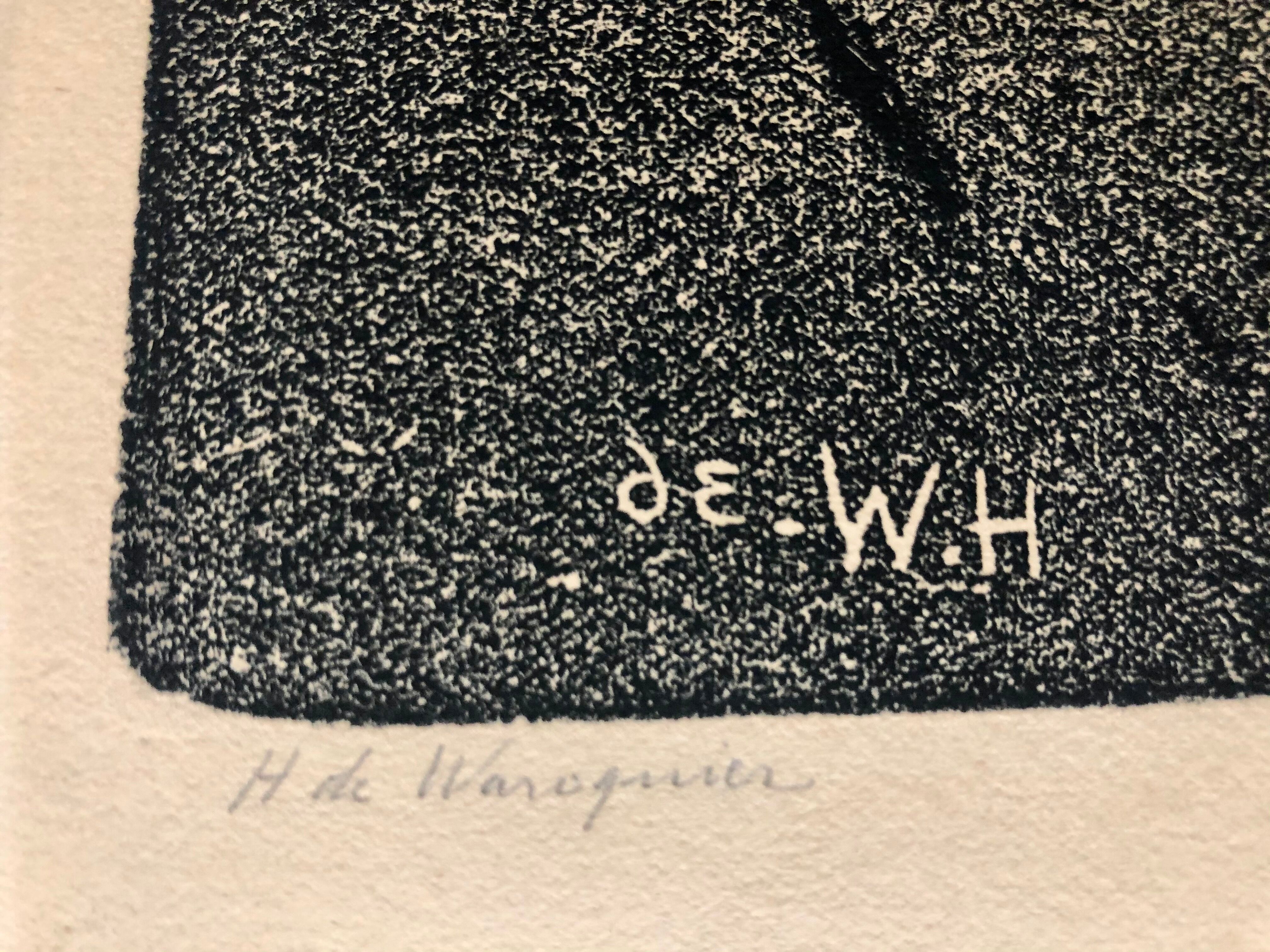 Original engraving by Henry de Waroquier (1936)