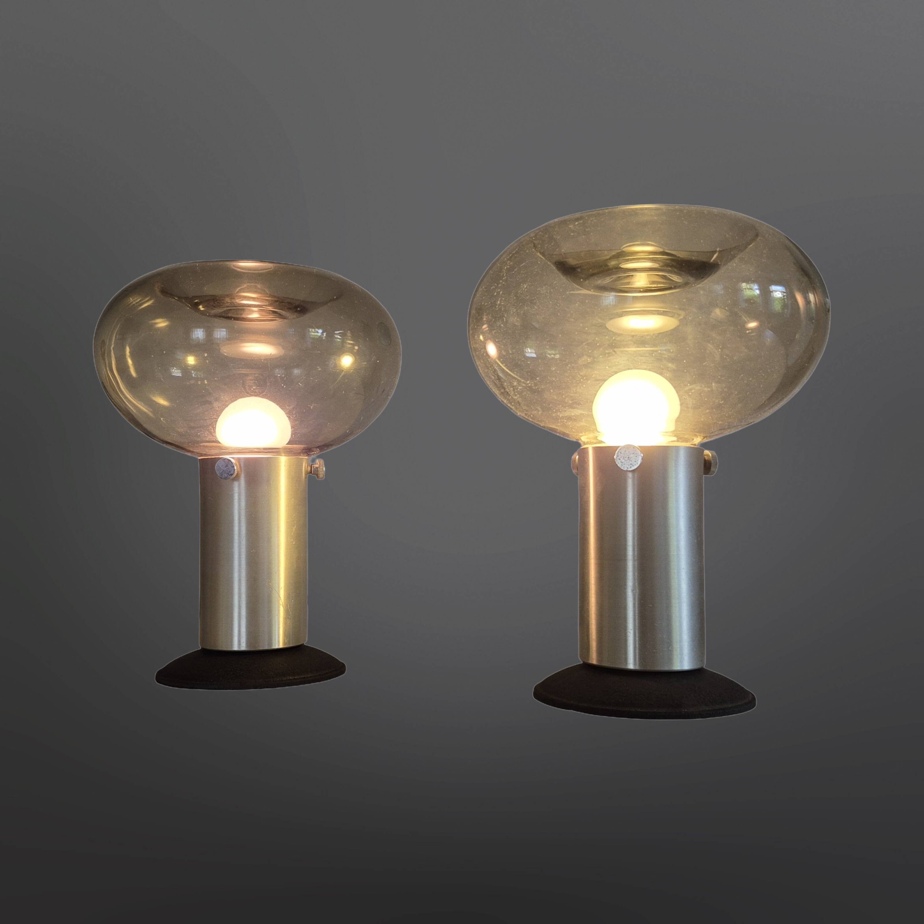 Set of 2 space age lamps by Süssmuthglas, Germany 1960s