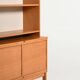 Oak cabinet with tambour doors with upper shelves, 1960s