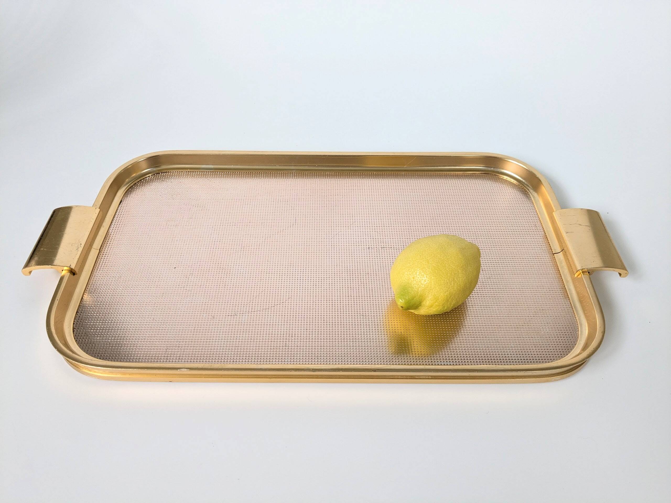 60s Cocktail Trays | Set of 2 | Gold Metal