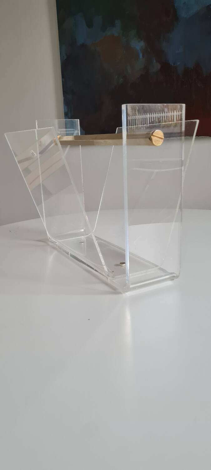 Magazine rack by David Lange for Roche Bobois 1980