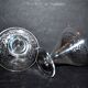 Set of 2 flared crystal glasses engraved guilloche scrolls art deco 1920 champagne cocktail cup