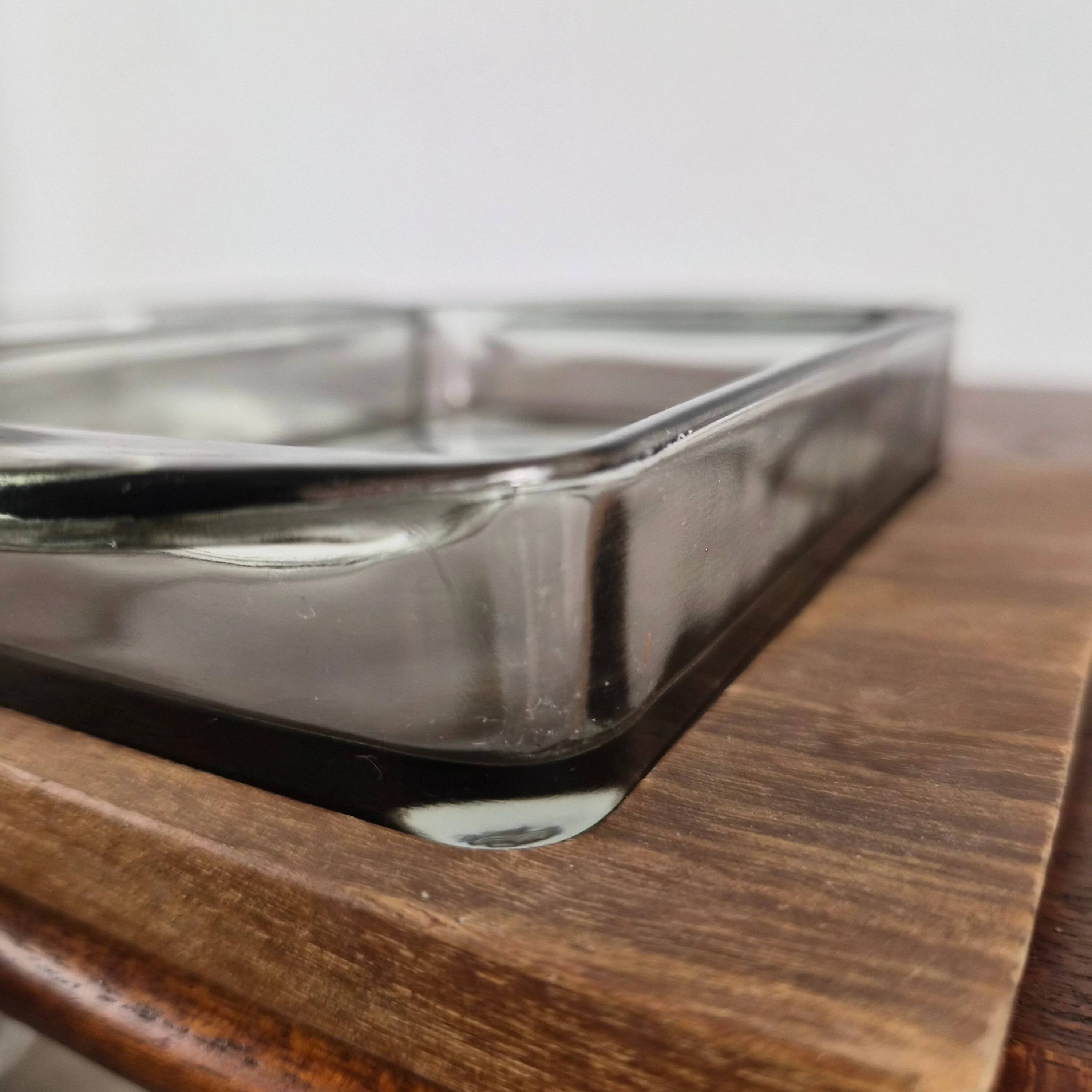 Teak plateau and glass ramekins, Denmark, 1960