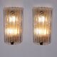 Orrefors Design XXL Wall lamps by Carl Fagerlund glass and brass, 1960s