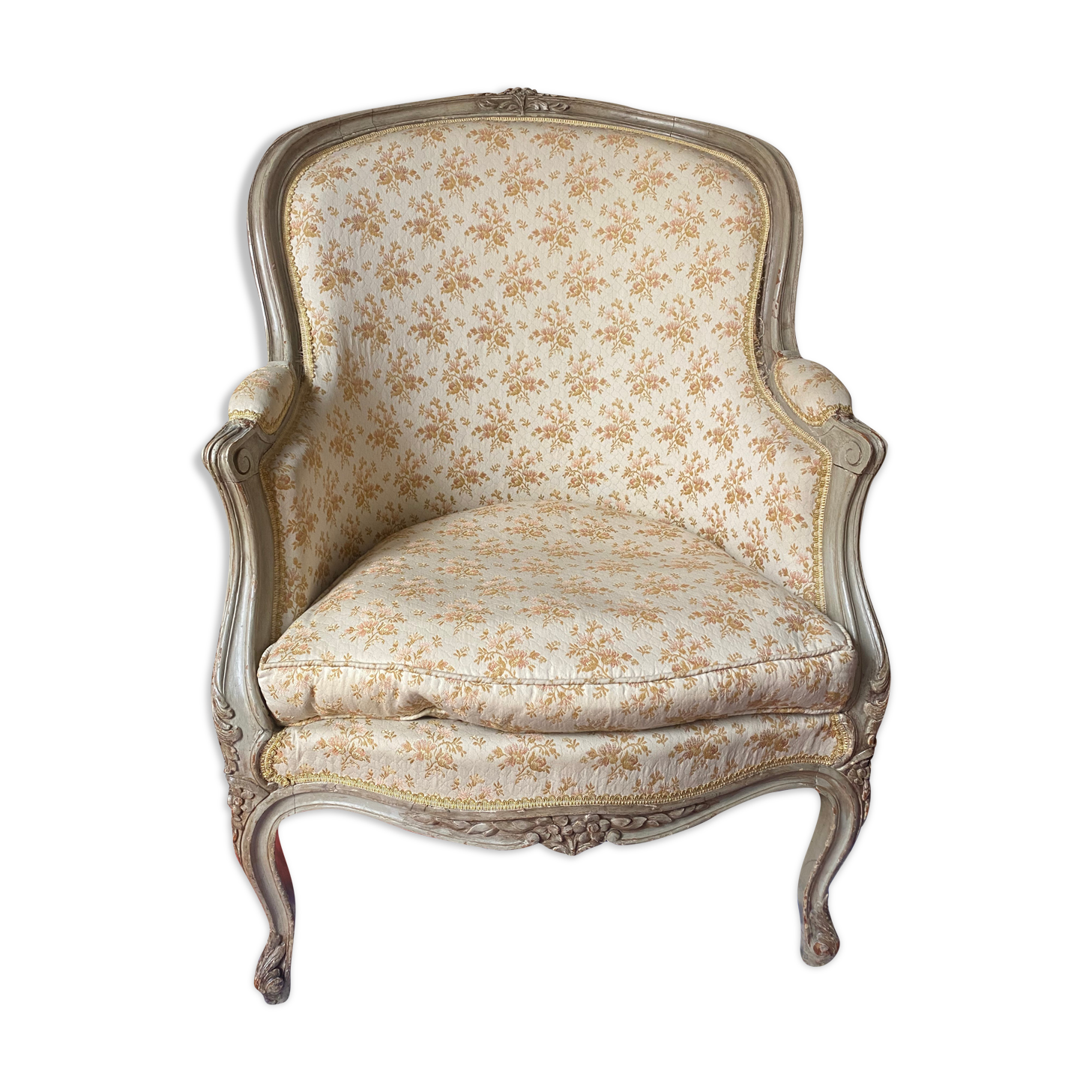 Bergère fauteuil de style Louis XV