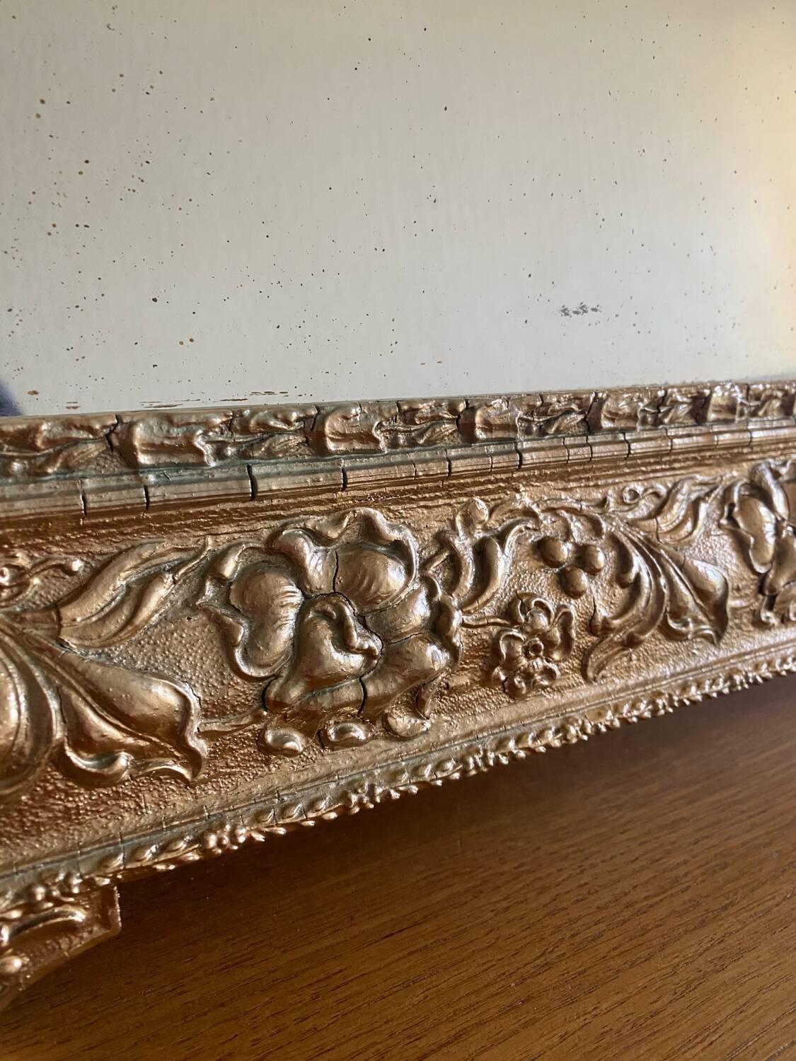 Large gilded patinated Louis XV mirror
